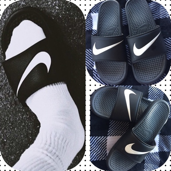 nike men's benassi swoosh
